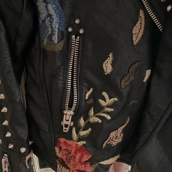 BLANKNYC Flower Studded Faux Leather Jacket - Picture 8 of 11